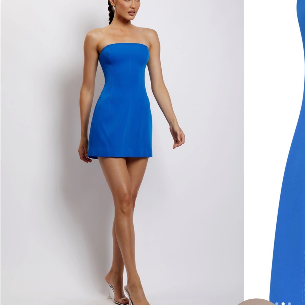 Meshki blue mini dress